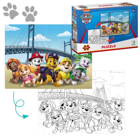 PUZZLE 2w1 PSI PATROL UKŁADANKA I KOLOROWANKA W JEDNYM PAW PATROL ZESTAW