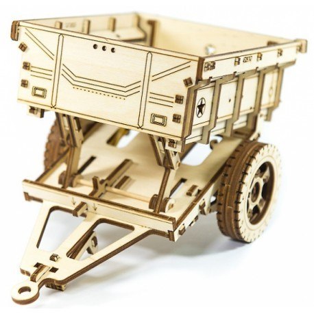 Drewniane puzzle mechaniczne 3d wooden.city - przyczepa