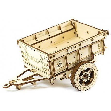 Drewniane puzzle mechaniczne 3d wooden.city - przyczepa