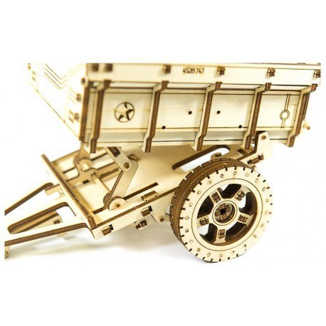 Drewniane puzzle mechaniczne 3d wooden.city - przyczepa