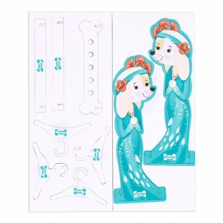 Przytulanka piesek lucky lili w fiołkowej spódniczce- 38cm