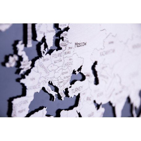 Drewniane puzzle 3d wooden.city - mapa świata xxl cyan