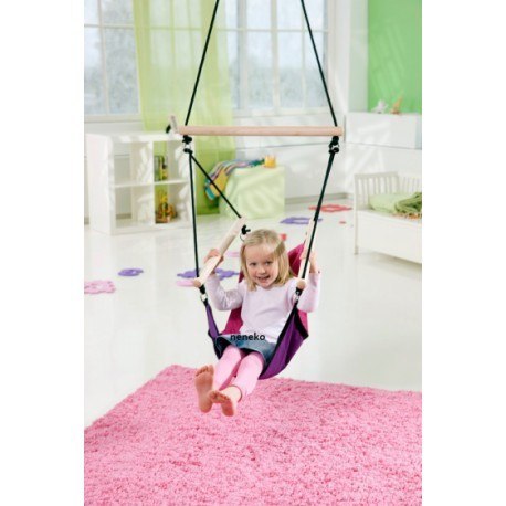 Huśtawka dziecięca - wiszący fotel kid's swinger pink