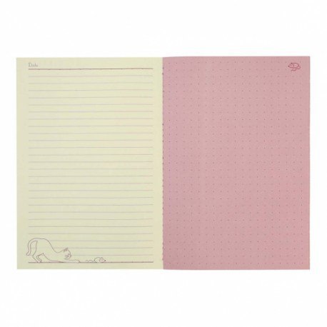 Średni zeszyt - felines - koty - stay pawsitive (pink)