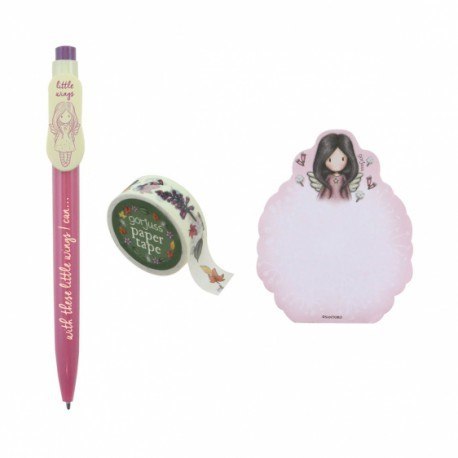 Zeszyt a5 z akcesoriami w saszetce - gorjuss - little wings