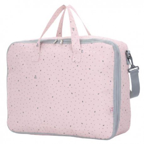 My bag's torba weekend bag leaf pink