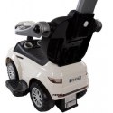 Jeździk sport car z popychaczem i grąjacą kierownicą - biały