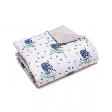 Kocyk minky (dziewczynka) 80cm x 100cm