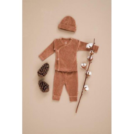 Fresk kardigan welurowy 0-3 miesięcy tawny brown