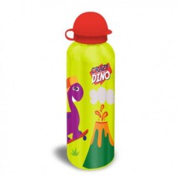 Bidon aluminiowy, dinozaury, żółty, crazy dino 500 ml