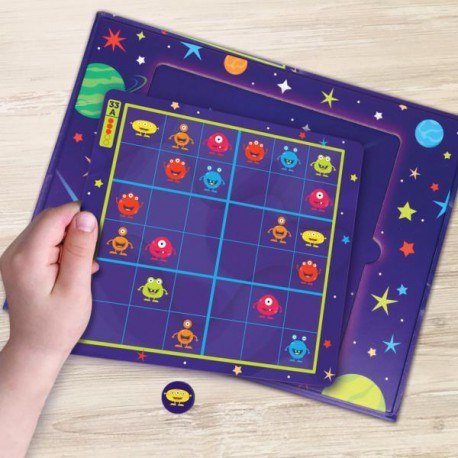 Kosmiczne, magnetyczne sudoku, gra logiczna dla