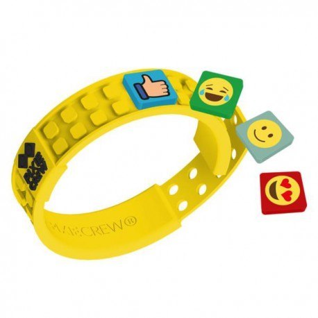 Kreatywna, silikonowa bransoletka, pixie crew, żółta, emotki