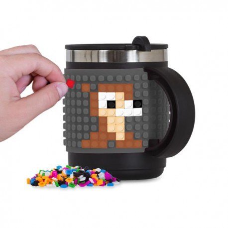 Kubek termiczny, pixie crew, szary panel