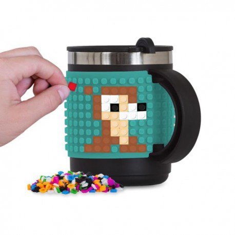 Kubek termiczny, pixie crew, turkusowy panel