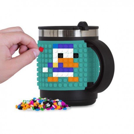 Kubek termiczny, pixie crew, turkusowy panel