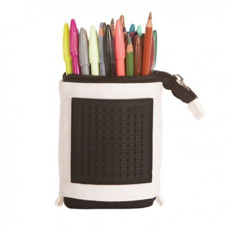 Pionowy piórnik na suwak, pixie crew, czarny,