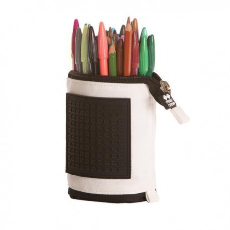 Pionowy piórnik na suwak, pixie crew, czarny,