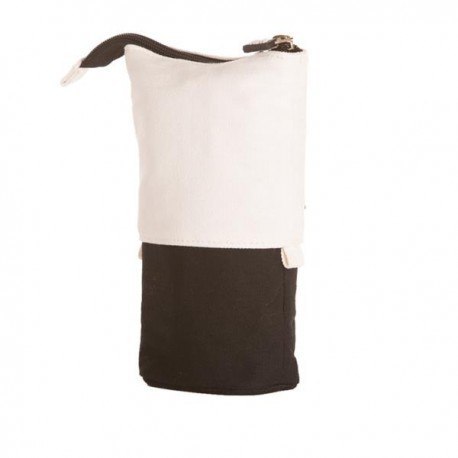 Pionowy piórnik na suwak, pixie crew, czarny,