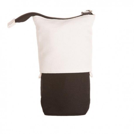 Pionowy piórnik na suwak, pixie crew, czarny,