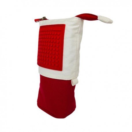 Pionowy piórnik na suwak, pixie crew, czerwony,