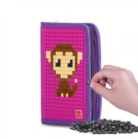 Piórnik szkolny na suwak, pixie crew, alfabet,