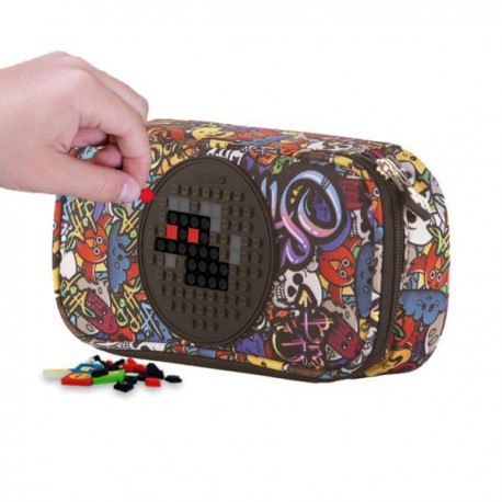 Piórnik szkolny na suwak, pixie crew, graffiti,