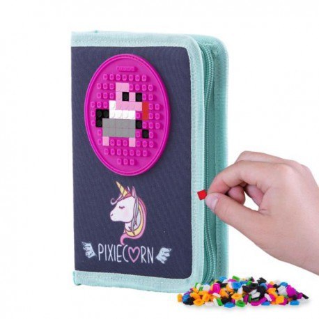 Piórnik szkolny na suwak, pixie crew, jednorożec,