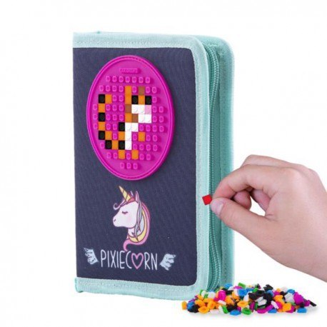 Piórnik szkolny na suwak, pixie crew, jednorożec,