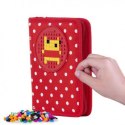 Piórnik szkolny na suwak, pixie crew, kropki, czerwony panel