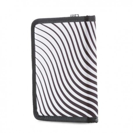 Piórnik szkolny na suwak, pixie crew, zebra, panel