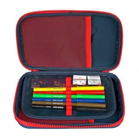 Piórnik z wyposażeniem, 3d, spiderman