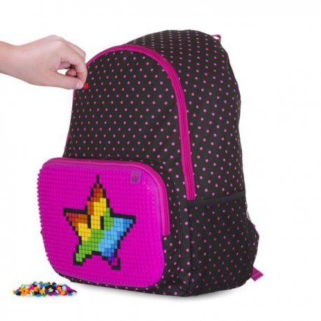Plecak szkolny, pixie crew, kropki, purpurowy