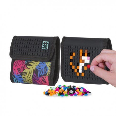 Portfel na rzep, pixie crew, piórka, czarny panel