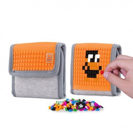 Portfel na rzep, pixie crew, szary, pomarańczowy
