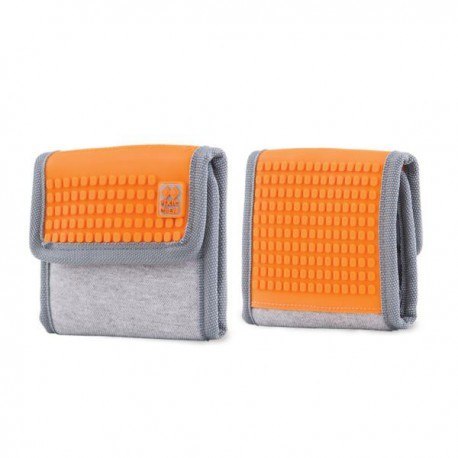 Portfel na rzep, pixie crew, szary, pomarańczowy