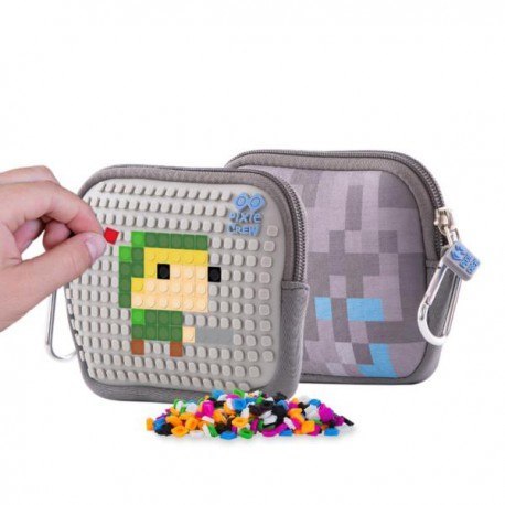 Saszetka na suwak, kosmetyczka, pixie crew, kratka