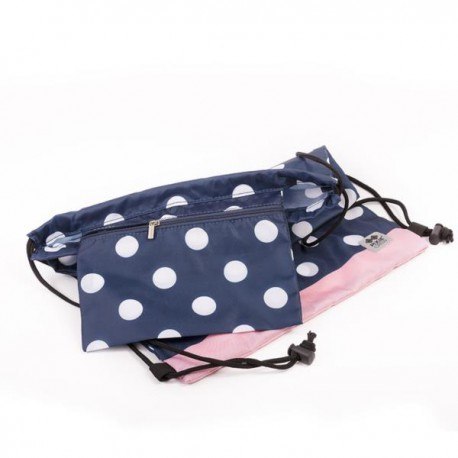Worek szkolny na plecy, pixie crew, kropki, różowy