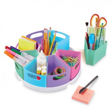 Zestaw pojemników, duży organizer, pastelowy,