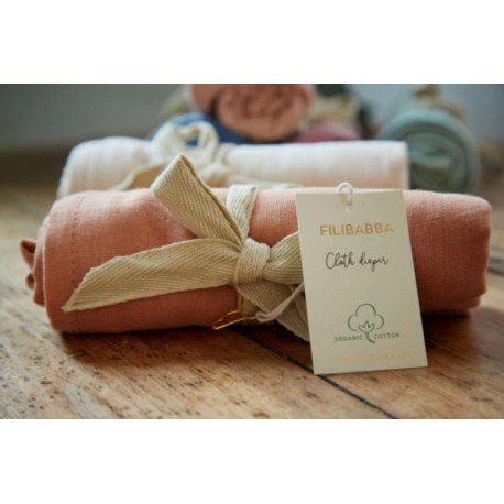 Filibabba pieluszka muślinowa 65 x 65 cm blush