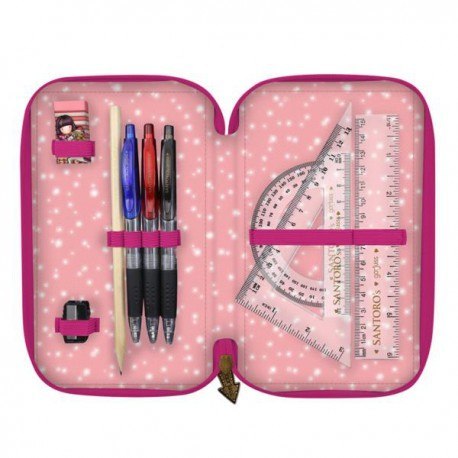 Potrójny piórnik z wyposażeniem - gorjuss - carousel