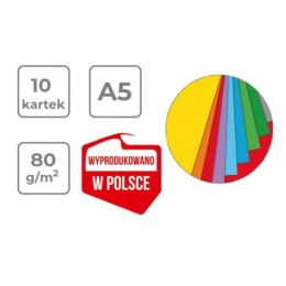 Zeszyt papierów kolorowych a5 10 kartek