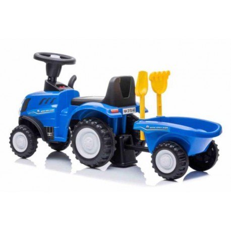 Jeździk traktor z przyczepą new holland niebieski