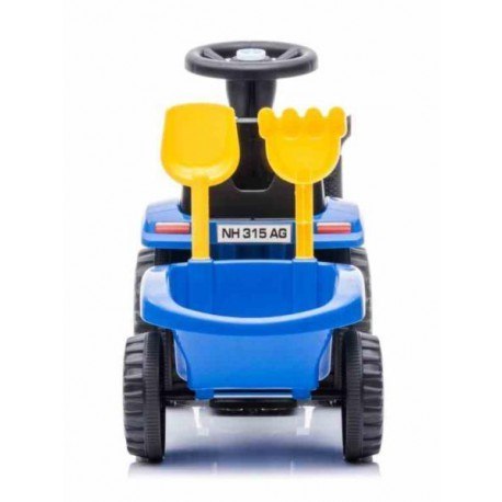 Jeździk traktor z przyczepą new holland niebieski