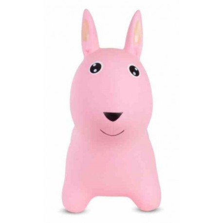 Skoczek gumowy królik - różówy