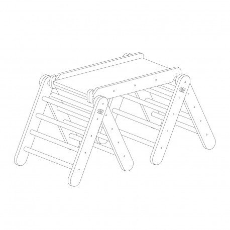 Meowbaby® dwie drewniane drabinki dla dzieci ze zj