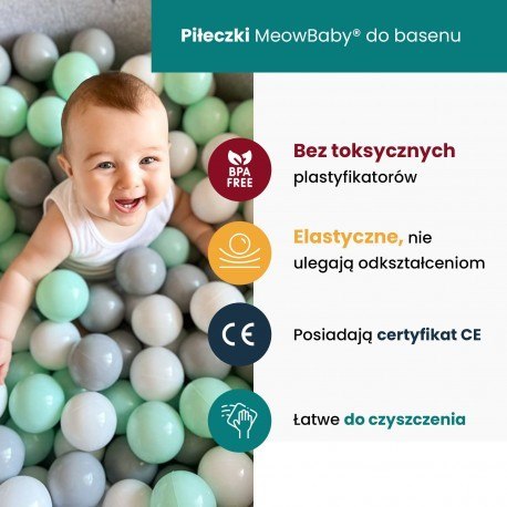 Meowbaby® kwadratowy suchy basen dla dziecka 110x1 Meowbaby® kwadratowy suchy basen dla dziecka 110x1