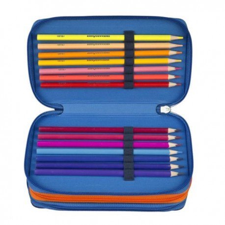 Potrójny piórnik z wyposażeniem, hot wheels