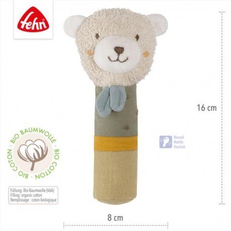 Zabawka do rączki z grzechotką, miś z kolekcji: