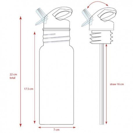 Butelka stalowa, bidon dla dzieci, 500 mi. stitch
