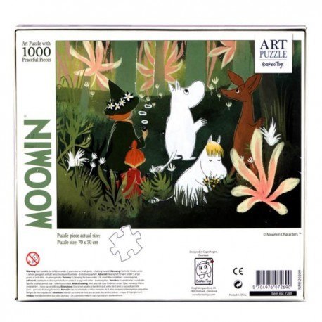 Puzzle artystyczne, muminki, 1000 el. - zielone